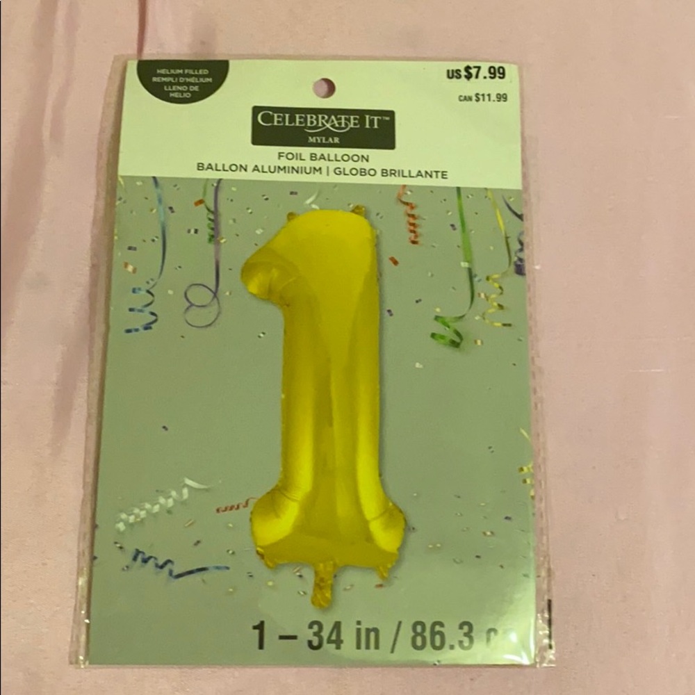 🎈 Number 1 Foil Balloon 🎈